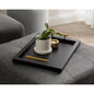 Halsey 12.50 In. W Rectangle Black Wood Decorative Tray