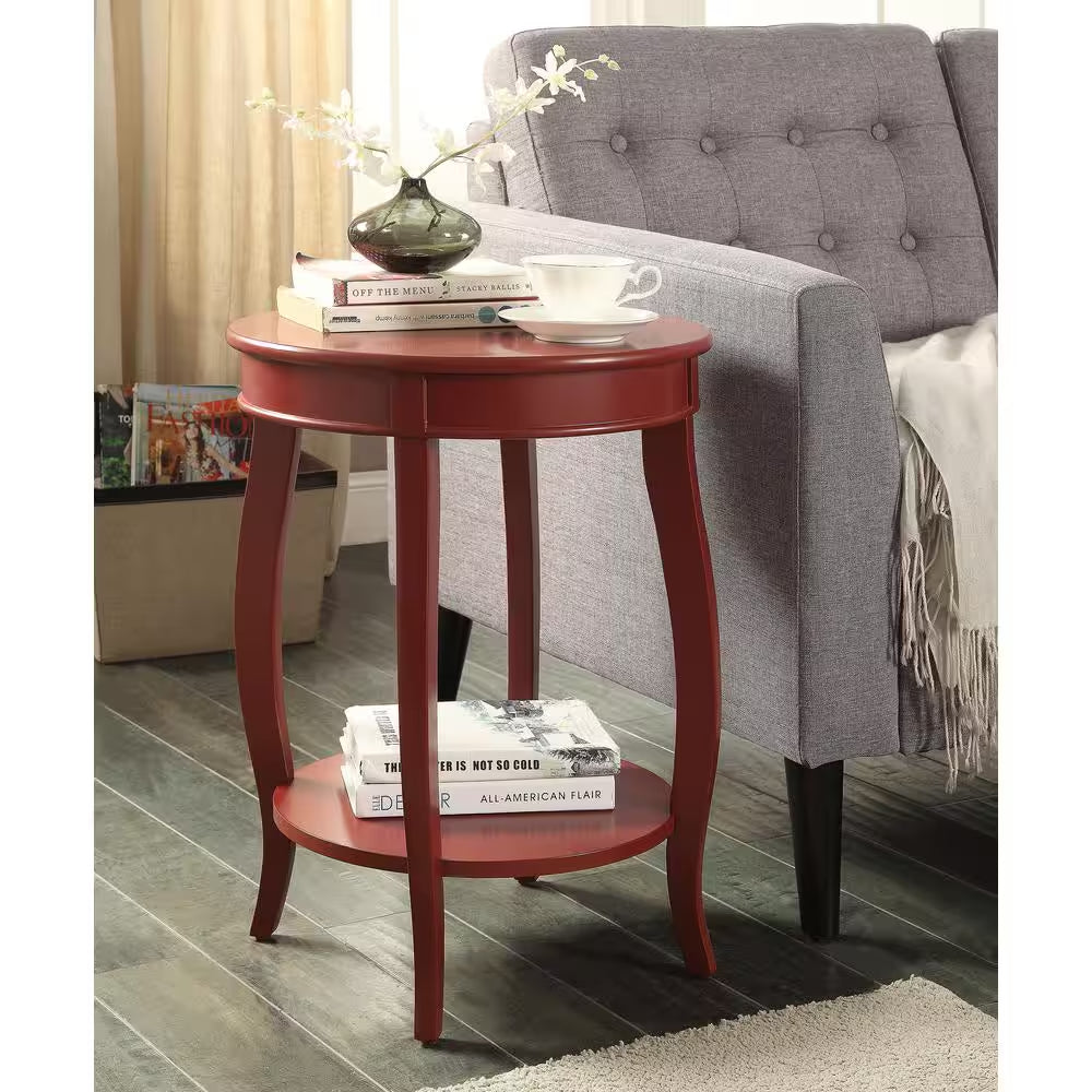 Aberta Red Storage Side Table