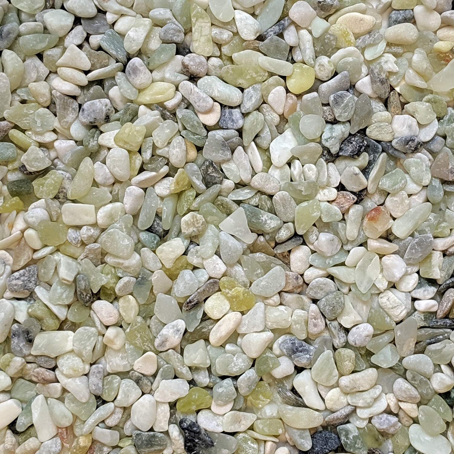 Natural Decorative Jade Bean Pebbles 1/5" Size (10-Lb Bag)