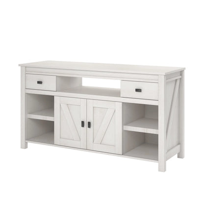 Woven Paths Scandi Farmhouse TV Stand for Tvs up to 60", Ivory Oak