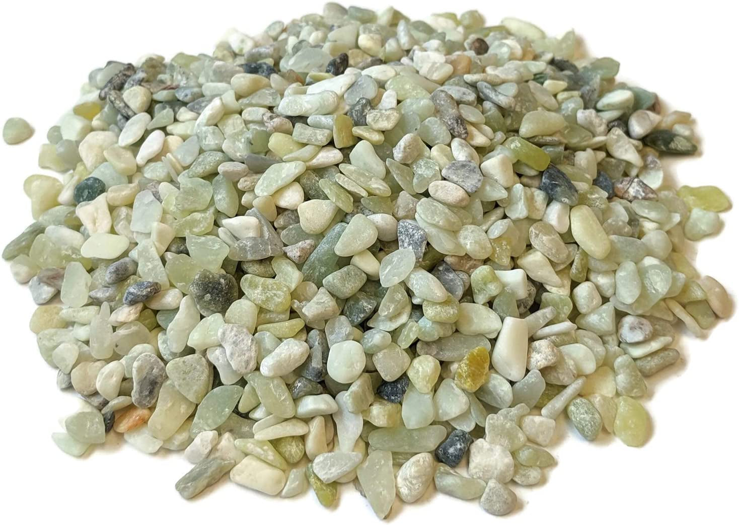 Natural Decorative Jade Bean Pebbles 1/5" Size (10-Lb Bag)