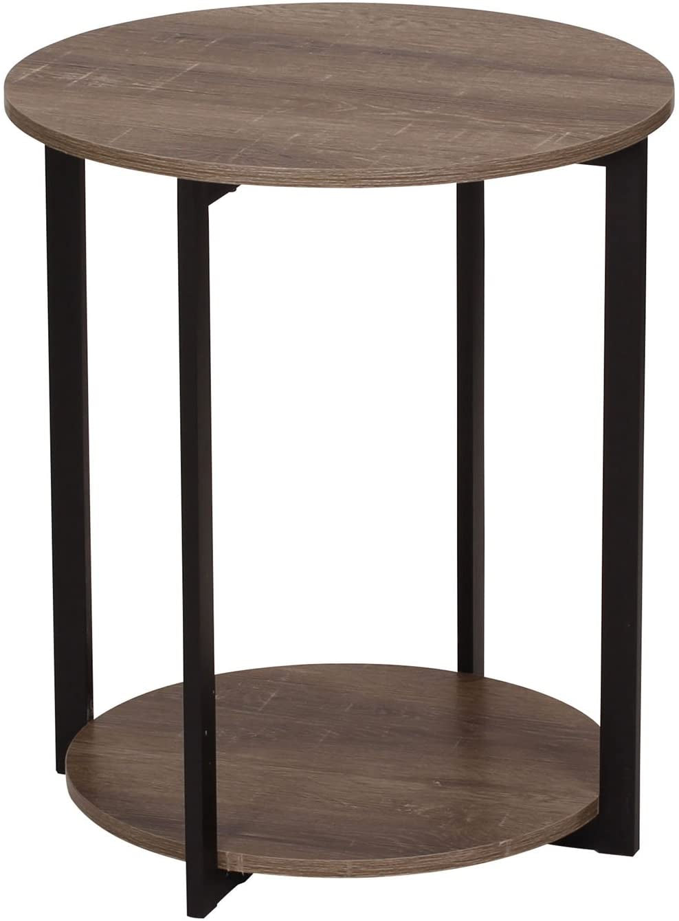 Wooden Side End Table with Storage Shelf | Ashwood