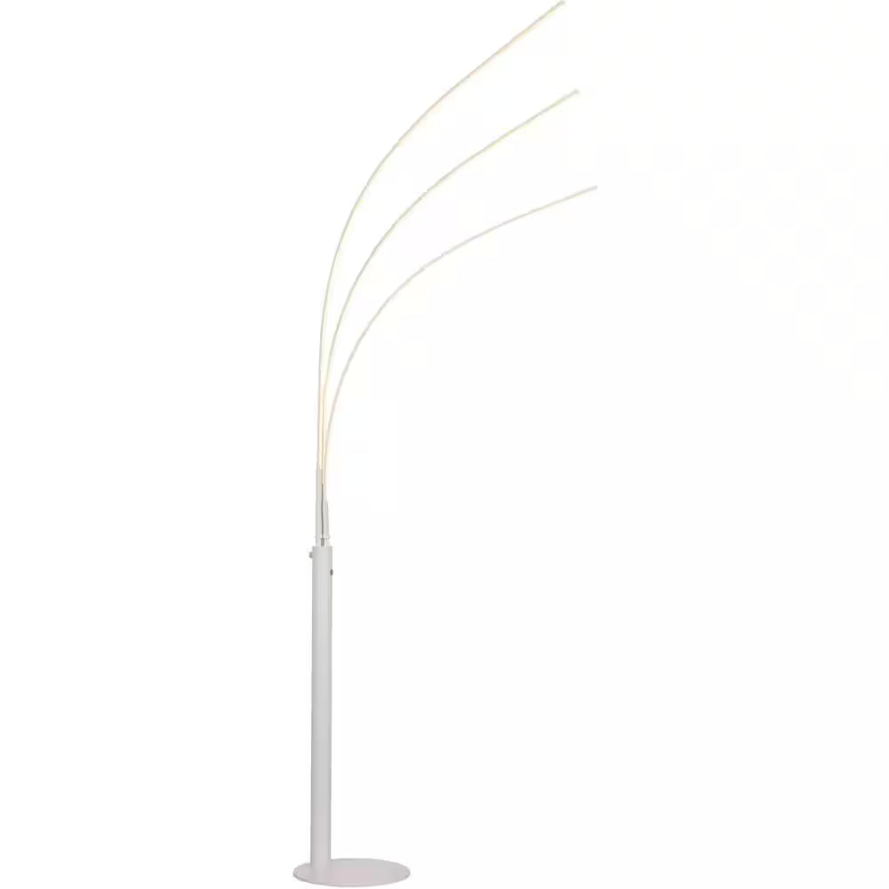 92 In. Matt White Aurora LED Arch Tree Floor Lamp