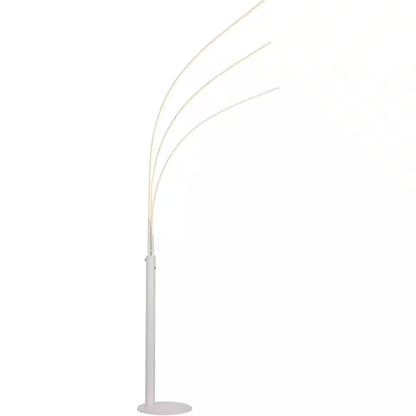 92 In. Matt White Aurora LED Arch Tree Floor Lamp