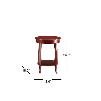 Aberta Red Storage Side Table