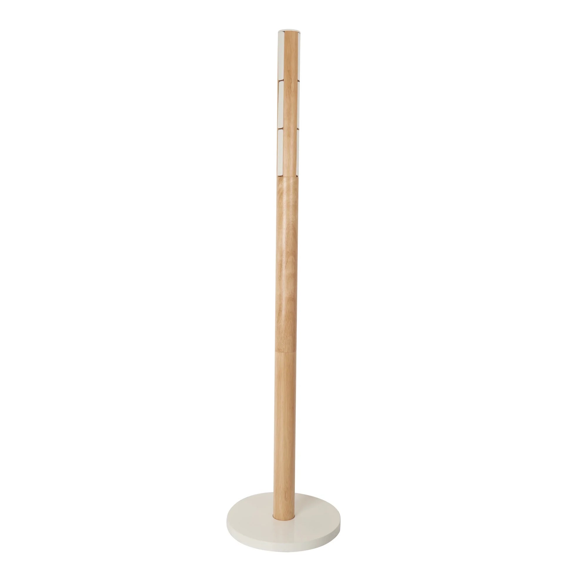 Flapper Coat Rack Entryway 9 Hook White/Natural