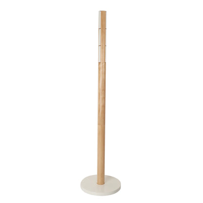 Flapper Coat Rack Entryway 9 Hook White/Natural