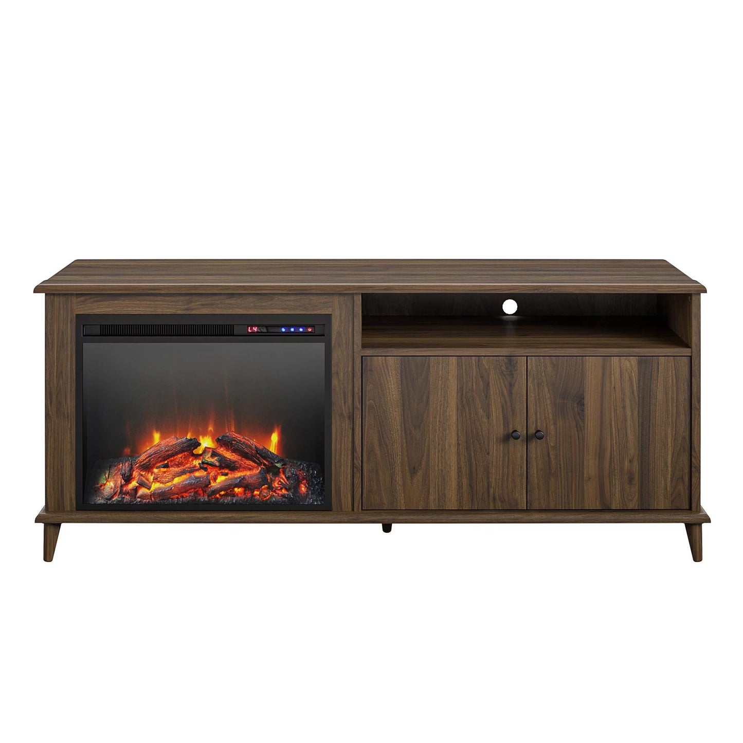 Farnsworth Fireplace TV Stand for Tvs up to 65", Walnut