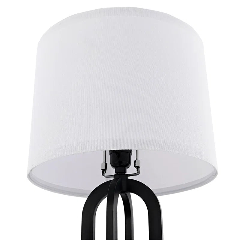 22.75'' Black USB Table Lamp with LED Bulbs