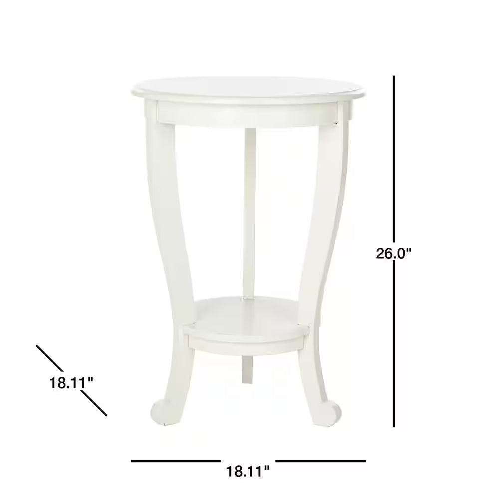 Mary Rustic White/Cream Side Table