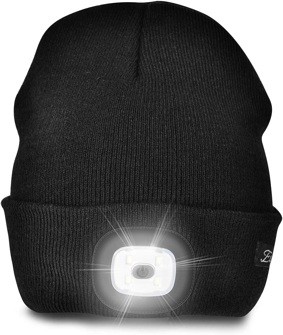 Unisex Beanie with the Light Gifts for Men Dad Father USB Rechargeable Caps