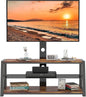 Swivel TV Stand with Mount, Wood Floor TV Stand for 65" TV Bedroom