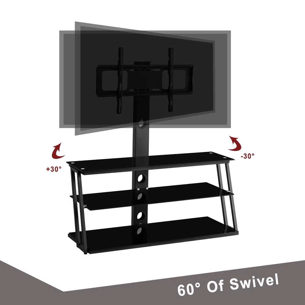 Swivel Floor TV Stand, Bedroom TV Stand with Mount for 32 to 65" TV