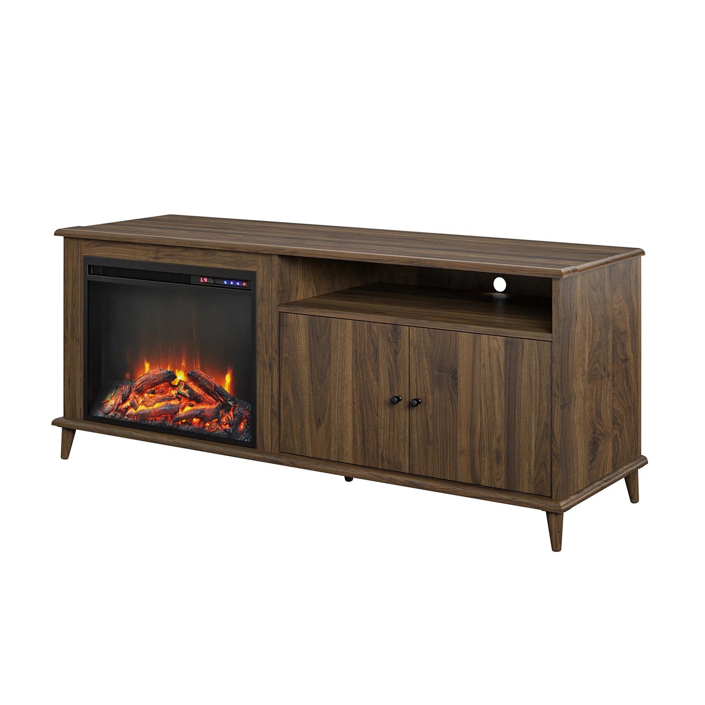 Farnsworth Fireplace TV Stand for Tvs up to 65", Walnut