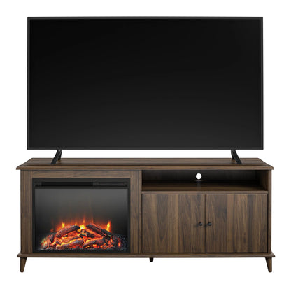 Farnsworth Fireplace TV Stand for Tvs up to 65", Walnut