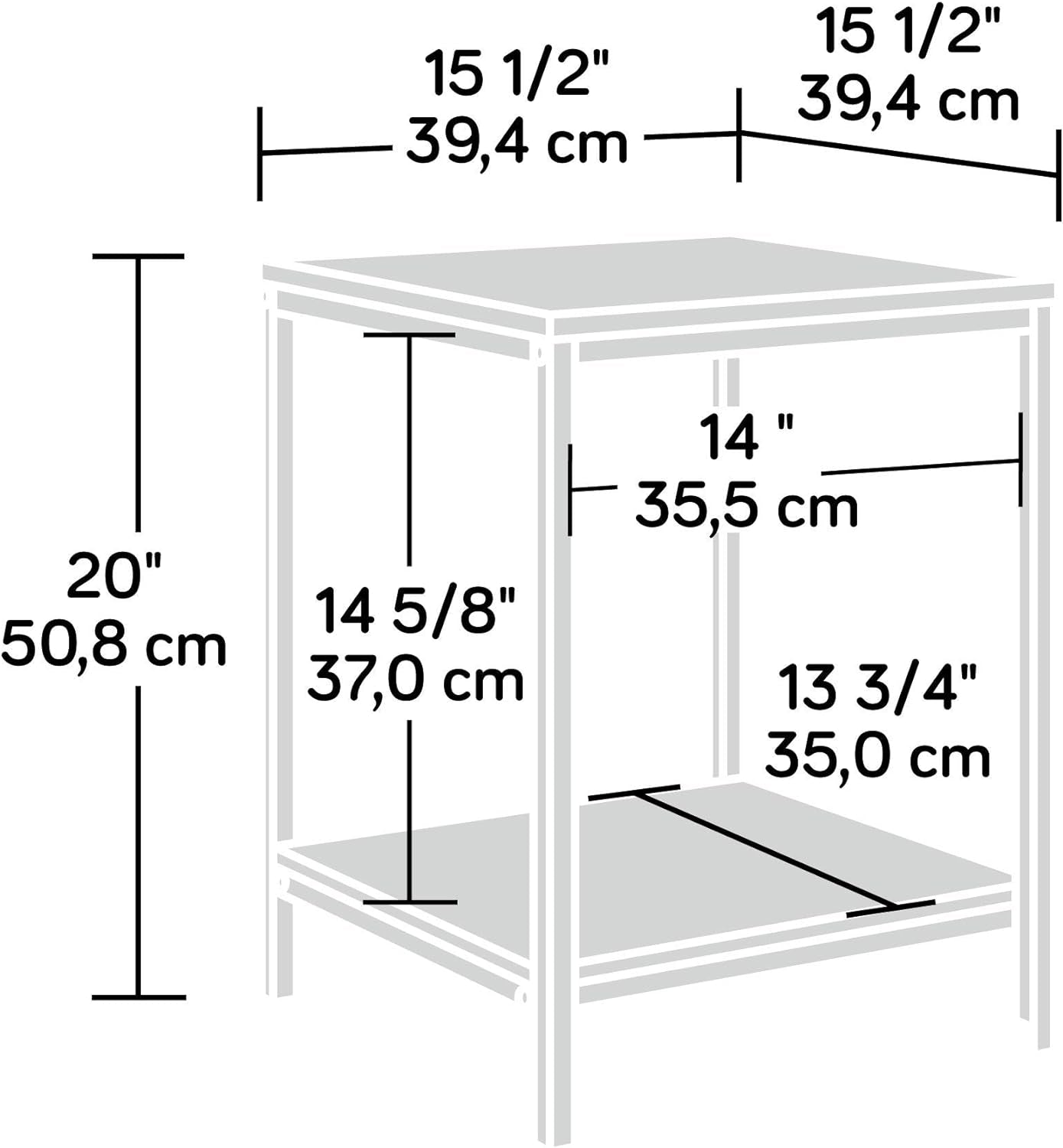 North Avenue Side Table, Smoked Oak Finish