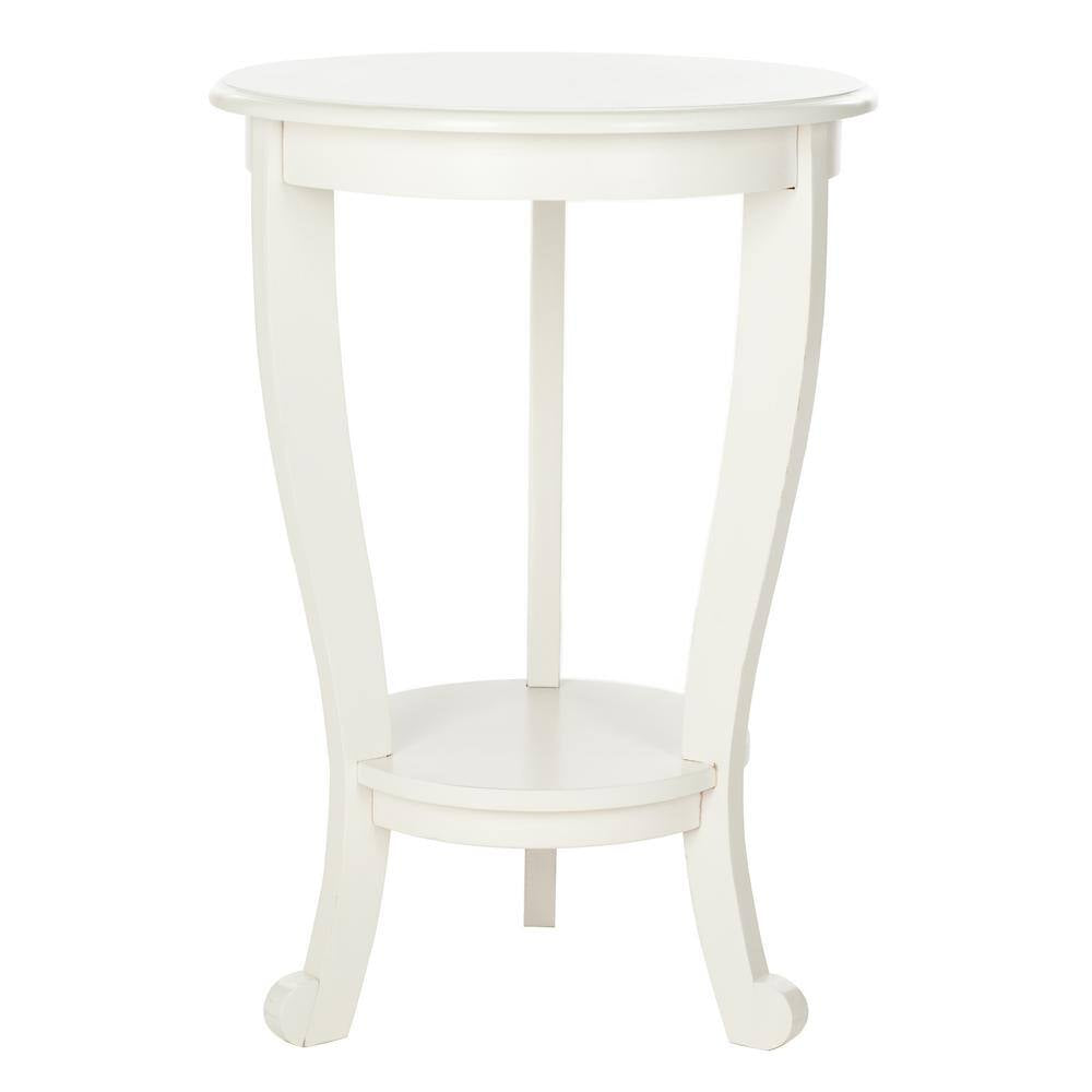 Mary Rustic White/Cream Side Table