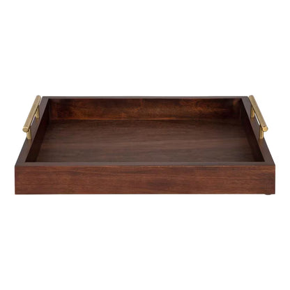 Lipton 16 In. X 12 In. Walnut Brown Rectangle Decorative Tray