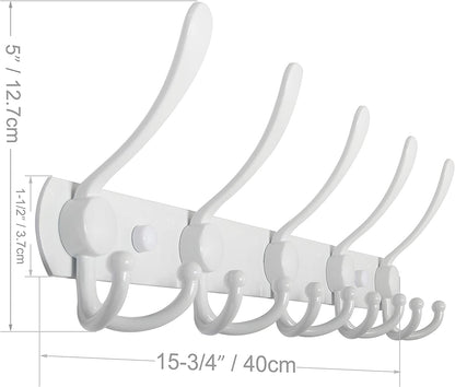 Coat Rack Wall Mount,Coat Hooks Wall Mount,Coat Hanger Wall,Hook Rack,Wall Coat Rack with Hooks for Hanging Coats,Jacket,Clothes,White