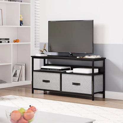 Dresser TV Stand 2-Drawers, 50 Inch TV Stand for Bedroom Small TV Stand Dresser with Shelves, TV & Media Console Table Furniture