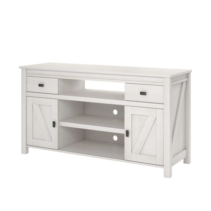 Woven Paths Scandi Farmhouse TV Stand for Tvs up to 60", Ivory Oak