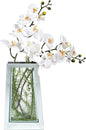 Flower Mirror Glass Vase - 13.5" Tall Tapered - Decorative Modern Floral Centerpiece Accent for Home Decor Living Room Bathroom, Kitchen, Fireplace, Shelf, Table, Entryway, Wedding