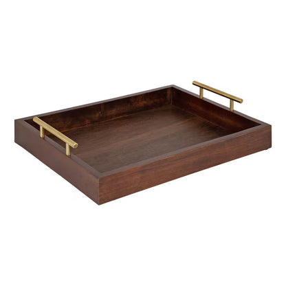 Lipton 16 In. X 12 In. Walnut Brown Rectangle Decorative Tray