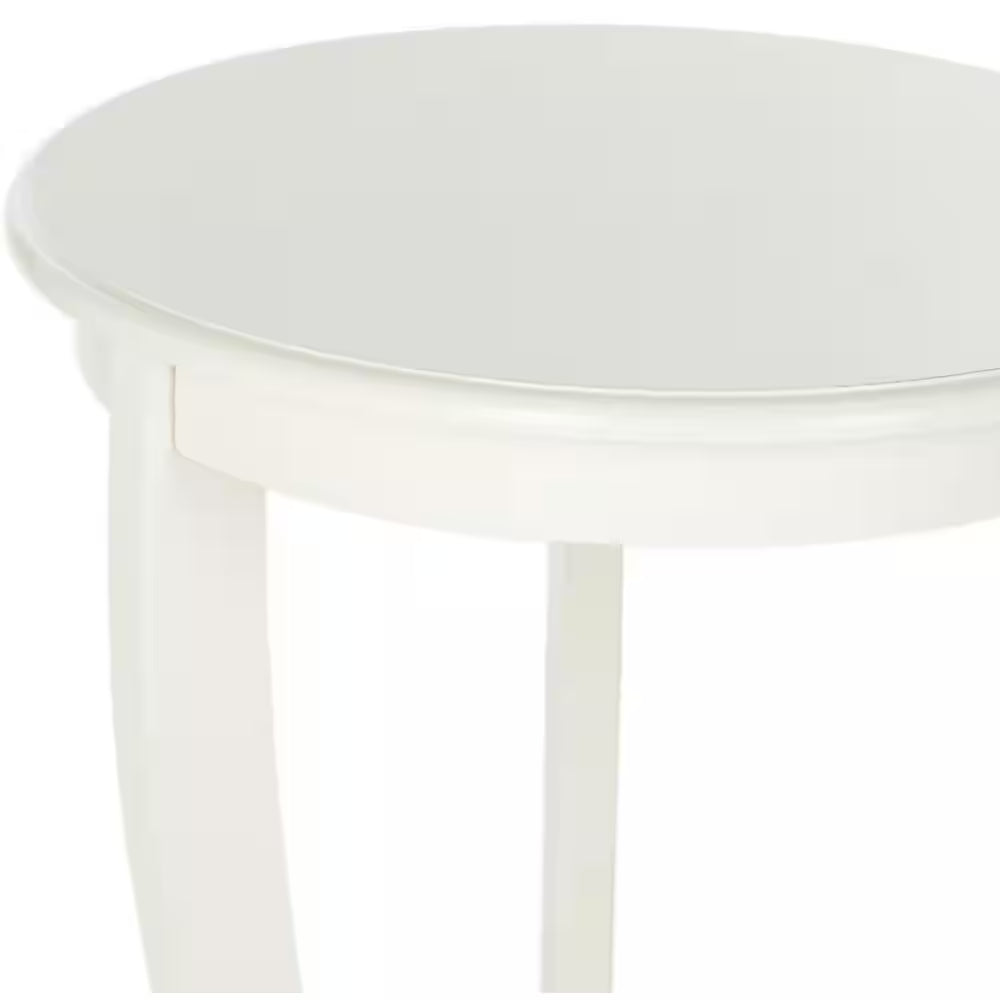 Mary Rustic White/Cream Side Table